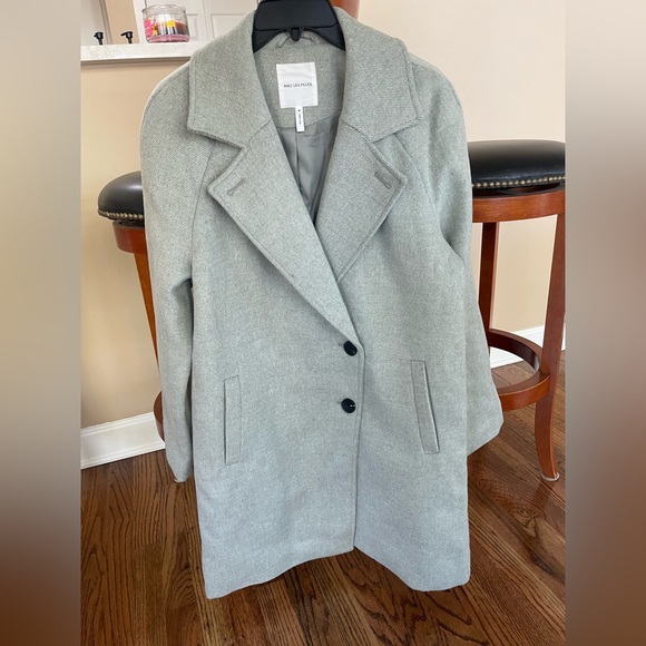 AVEC LES FILLES Women's  Collar Coat Size Medium Moss, Light Green - Picture 3 of 13